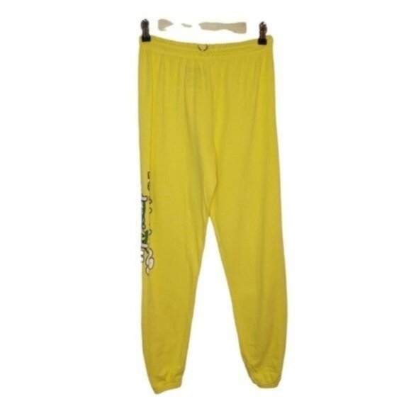 BSR By Samii Ryan Isn't It Lovely Daisy Print Joggers Yellow Size Large - Picture 3 of 6